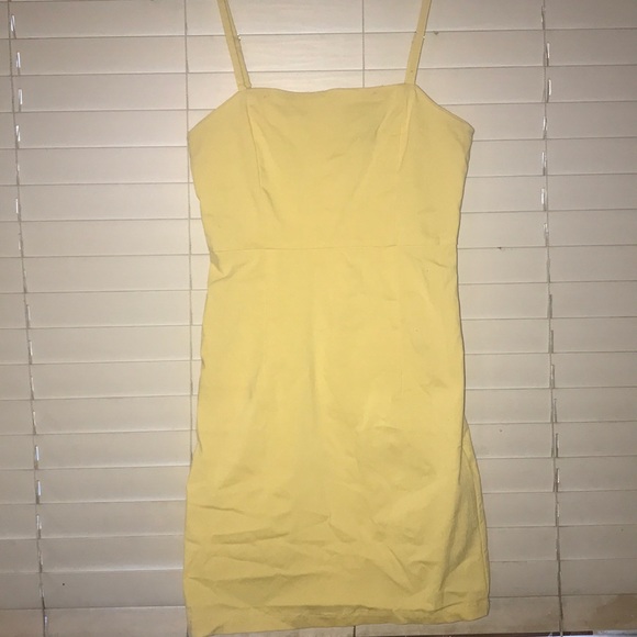 yellow bodycon dress forever 21